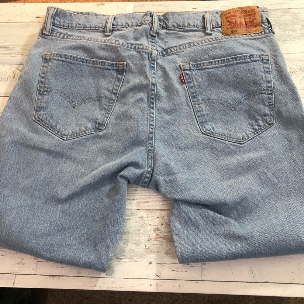 Levi's 559 Relaxed Blue Jeans Classic Comfort 38x30 - Picture 4 of 5